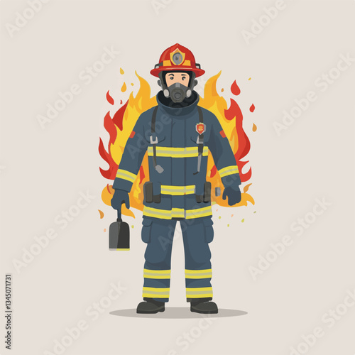 fireman, firefighter, safety, emergency, danger, man, rescue, fire, fighter, uniform, helmet, protection, background, service, red, equipment, hose, occupation, job, burn, person, work, male, hero, pr