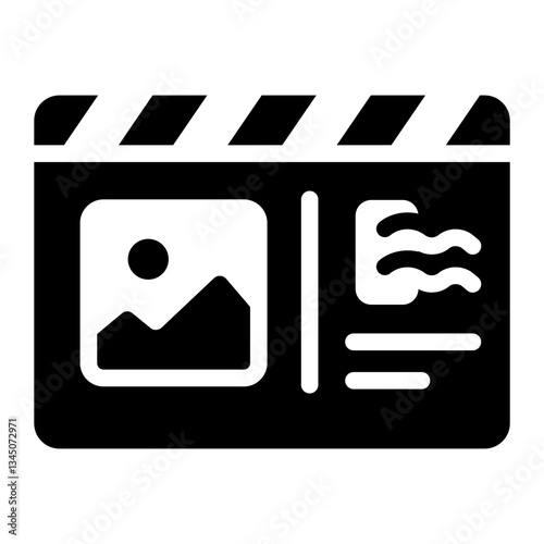 Friendship postcard glyph icon for staying in touch