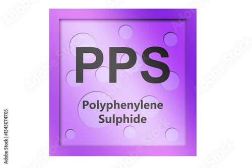 Obraz na płótnie Polyphenylene Sulphide (PPS) polymer symbol isolated w salonie