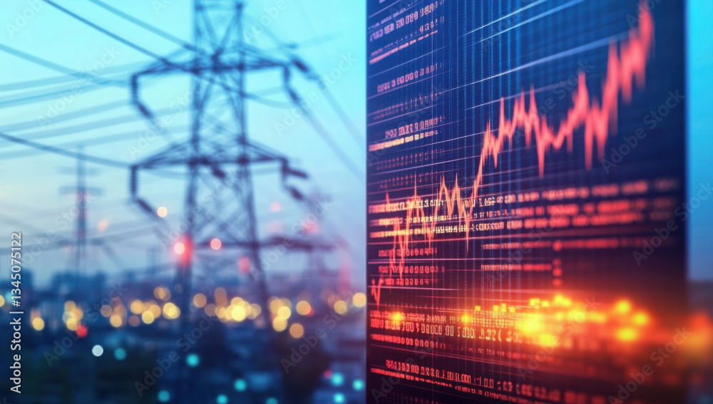 Naklejka premium Insights into energy utilization presented through cutting-edge displays.