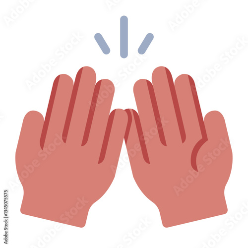 High five flat icon symbolizing strong friendship bond