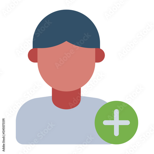 Add new friend flat icon for expanding social circle