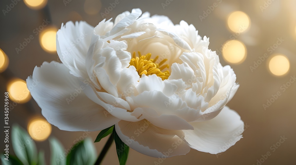 Fototapeta premium Fresh White Peony Against a Soft, Dreamy Background