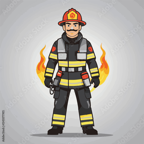 fireman, firefighter, safety, emergency, danger, man, rescue, fire, fighter, uniform, helmet, protection, background, service, red, equipment, hose, occupation, job, burn, person, work, male, hero, pr
