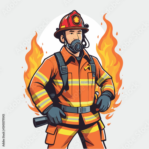 fireman, firefighter, safety, emergency, danger, man, rescue, fire, fighter, uniform, helmet, protection, background, service, red, equipment, hose, occupation, job, burn, person, work, male, hero, pr