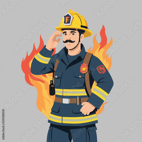 fireman, firefighter, safety, emergency, danger, man, rescue, fire, fighter, uniform, helmet, protection, background, service, red, equipment, hose, occupation, job, burn, person, work, male, hero, pr