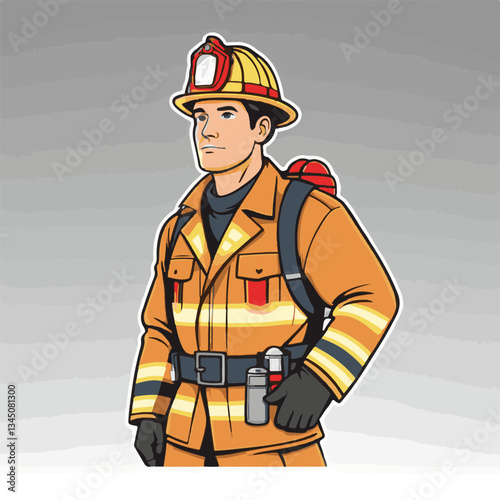 fireman, firefighter, safety, emergency, danger, man, rescue, fire, fighter, uniform, helmet, protection, background, service, red, equipment, hose, occupation, job, burn, person, work, male, hero, pr