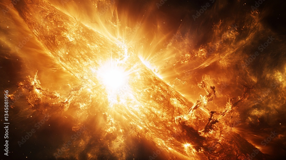 Magnificent Cosmic Explosion, A Stunning Display of Celestial Power Magnificent Cosmic Explosion, A Stunning Display of Celestial Power