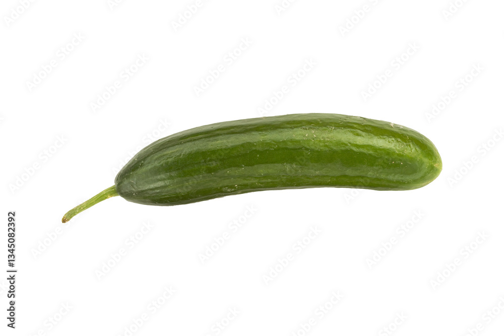 Fresh green cucumber is isolated. Close-up. Fresh green cucumber is isolated. Close-up.