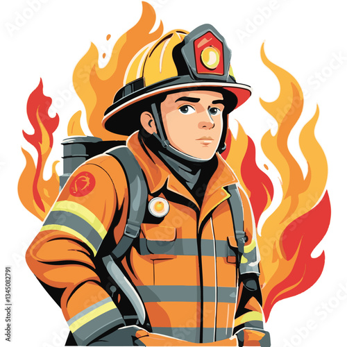 fireman, firefighter, safety, emergency, danger, man, rescue, fire, fighter, uniform, helmet, protection, background, service, red, equipment, hose, occupation, job, burn, person, work, male, hero, pr