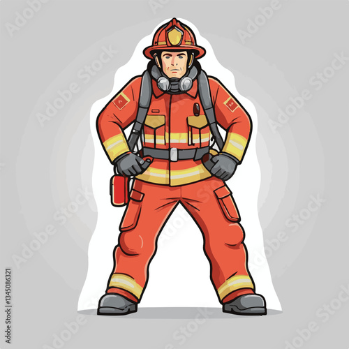 fireman, firefighter, safety, emergency, danger, man, rescue, fire, fighter, uniform, helmet, protection, background, service, red, equipment, hose, occupation, job, burn, person, work, male, hero, pr