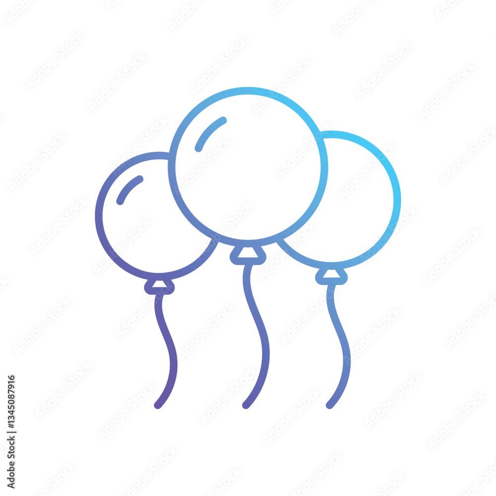 Balloons Vector icon Balloons Vector icon