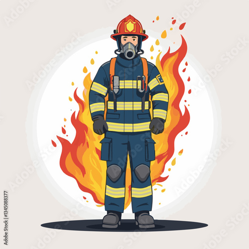 fireman, firefighter, safety, emergency, danger, man, rescue, fire, fighter, uniform, helmet, protection, background, service, red, equipment, hose, occupation, job, burn, person, work, male, hero, pr