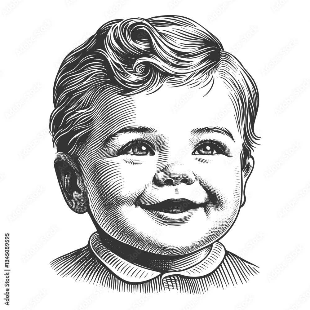 Smiling Baby boy vector illustration Smiling Baby boy vector illustration