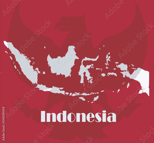 vector illustration of a Indonesia map
