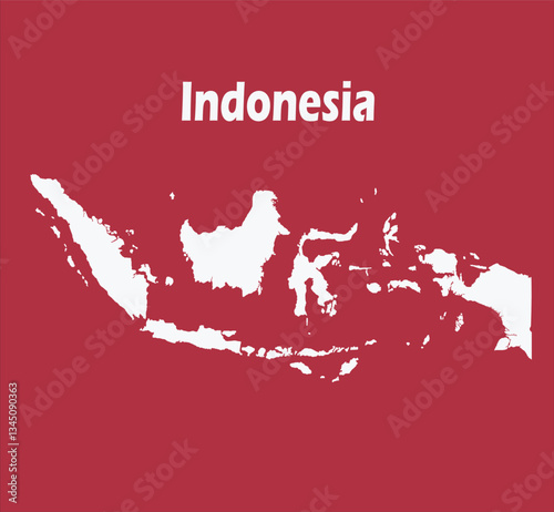 vector illustration of a Indonesia map