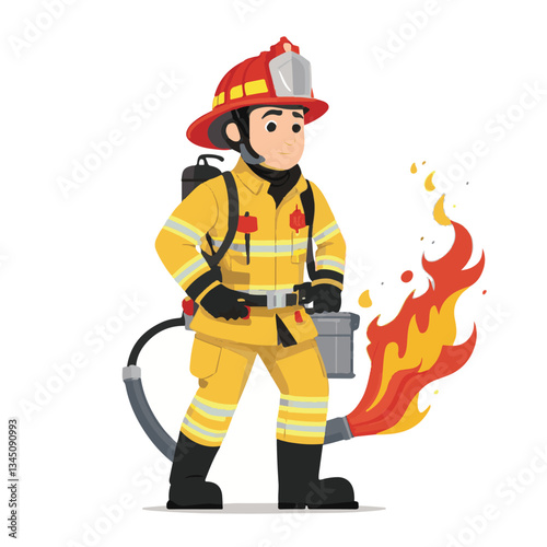 fireman, firefighter, safety, emergency, danger, man, rescue, fire, fighter, uniform, helmet, protection, background, service, red, equipment, hose, occupation, job, burn, person, work, male, hero, pr