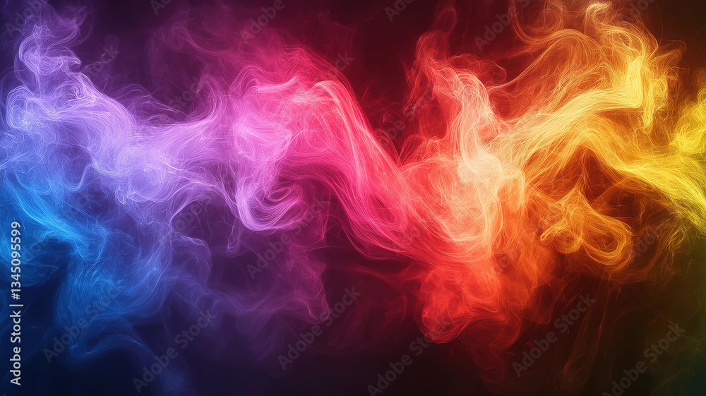 Vibrant and dynamic visual effect with colorful powder bursts and soft gradient contrast Vibrant and dynamic visual effect with colorful powder bursts and soft gradient contrast