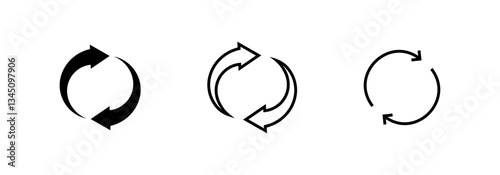 Update icon Flat logo vector set collection