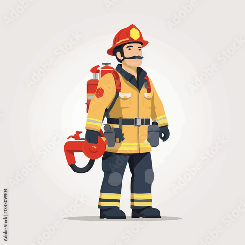 fireman, firefighter, safety, emergency, danger, man, rescue, fire, fighter, uniform, helmet, protection, background, service, red, equipment, hose, occupation, job, burn, person, work, male, hero, pr