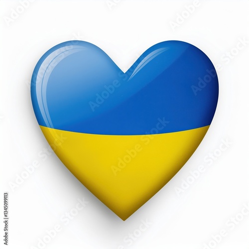 Free Download Heart-shaped ukrainian flag icon representing national pride and unity - GFXLoad