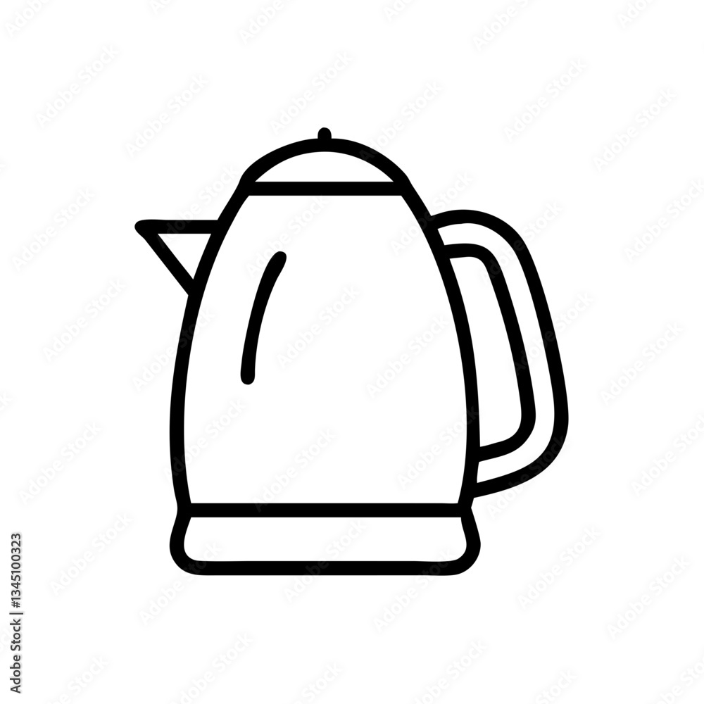 Obraz premium Outline kettle design for kitchen use 