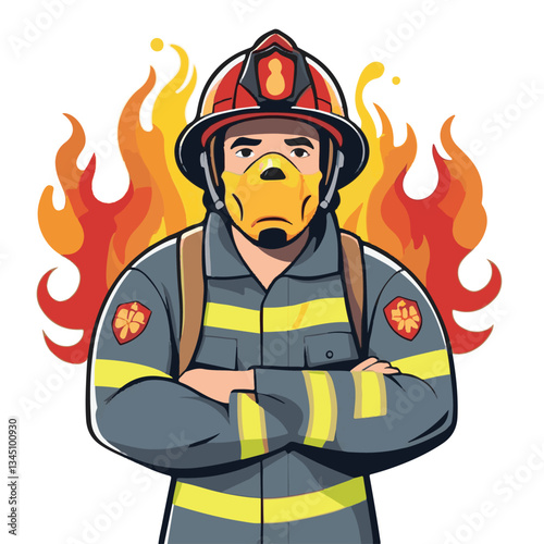 fireman, firefighter, safety, emergency, danger, man, rescue, fire, fighter, uniform, helmet, protection, background, service, red, equipment, hose, occupation, job, burn, person, work, male, hero, pr