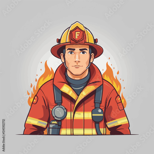 fireman, firefighter, safety, emergency, danger, man, rescue, fire, fighter, uniform, helmet, protection, background, service, red, equipment, hose, occupation, job, burn, person, work, male, hero, pr