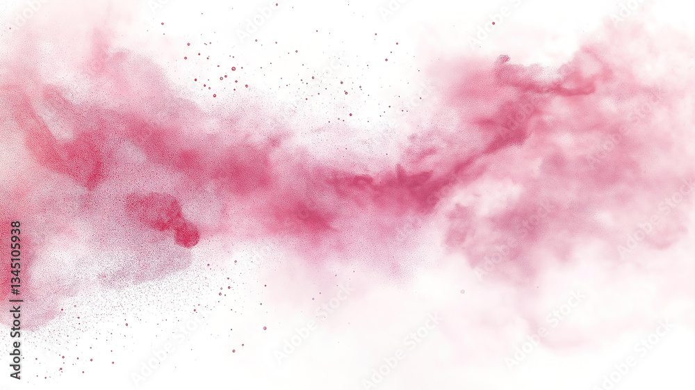 Obraz premium Vivid burst of multi-color powder forming a dynamic splash on white surface