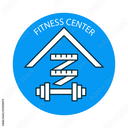 Fitness Center – Gym Facilities for Health and Wellness with Editable Stroke