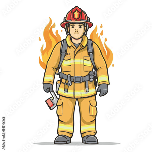 fireman, firefighter, safety, emergency, danger, man, rescue, fire, fighter, uniform, helmet, protection, background, service, red, equipment, hose, occupation, job, burn, person, work, male, hero, pr