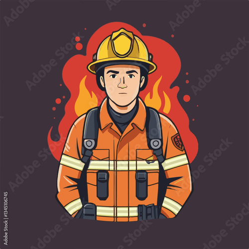 fireman, firefighter, safety, emergency, danger, man, rescue, fire, fighter, uniform, helmet, protection, background, service, red, equipment, hose, occupation, job, burn, person, work, male, hero, pr