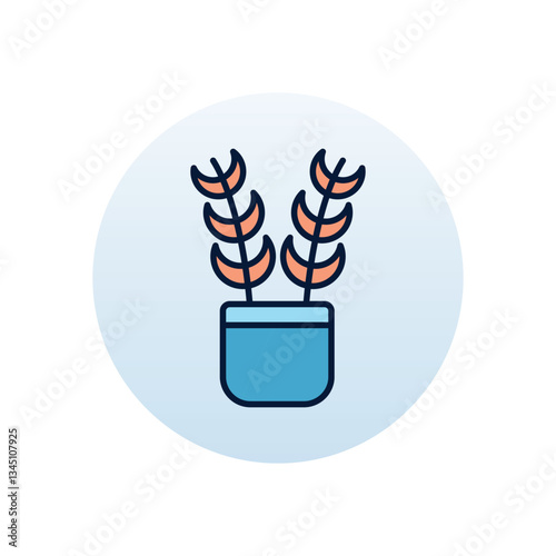 Parlor palm Vector icon