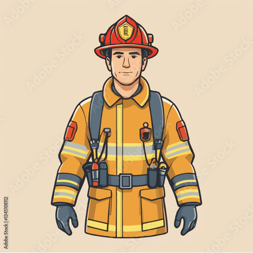 fireman, firefighter, safety, emergency, danger, man, rescue, fire, fighter, uniform, helmet, protection, background, service, red, equipment, hose, occupation, job, burn, person, work, male, hero, pr