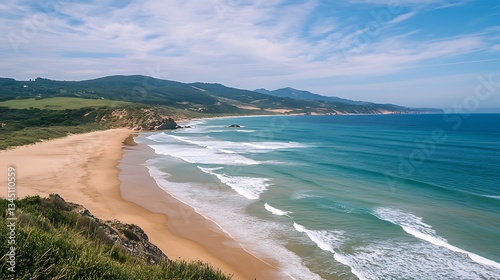 Beach at sunset, Costa Brava, Catalonia, Spain.