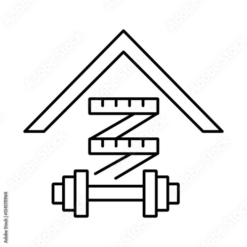Fitness Center – Gym Facilities for Health and Wellness with Editable Stroke