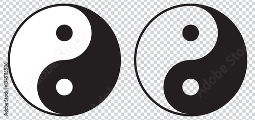 Yin Yang Zen Asian Buddhist Meditation Force Power Logo 