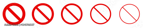 Free Download Red prohibition sign icons, forbidden warning signs, restriction labels, do not enter vector, danger alert graphics, safety notice, stop sign elements, caution indicator, restriction icon set - GFXLoad