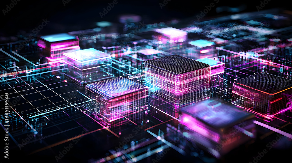 Obraz premium Abstract Digital Technology Network Design