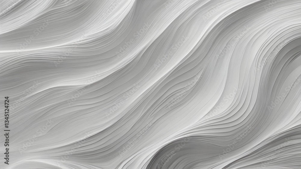 Obraz premium Abstract image featuring flowing gray waves creating a textured background. Perfect modern design projects.