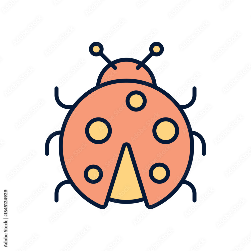 Fototapeta premium Lady bug Vector icon