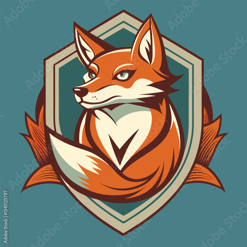 Vintage Fox Logo Vector Graphic Template for Illustrator or Design Software