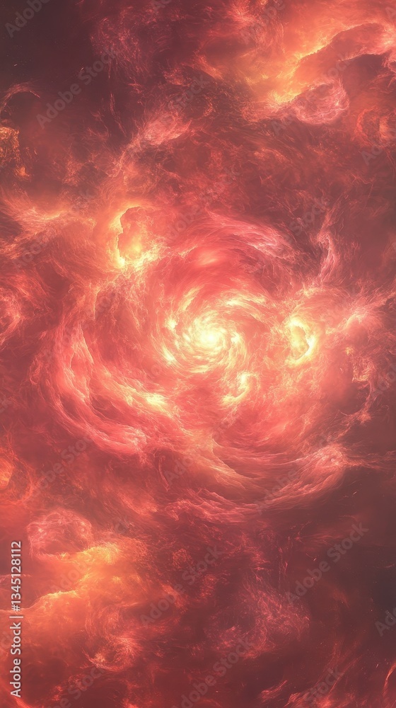 Fototapeta premium The swirling ethereal energy displayed in crimson red colors