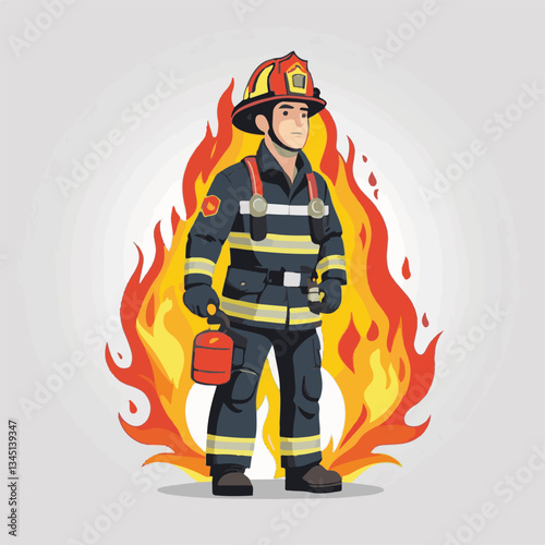 fireman, firefighter, safety, emergency, danger, rescue, fire, man, fighter, uniform, helmet, equipment, red, service, protection, background, hose, work, occupation, job, burn, person, hero, professi