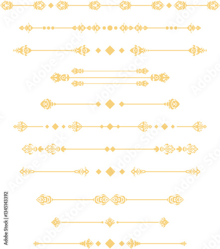 Luxury Decorative Line Vector Classic Design Element Vintage Motif