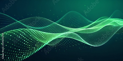 abstract green wave background