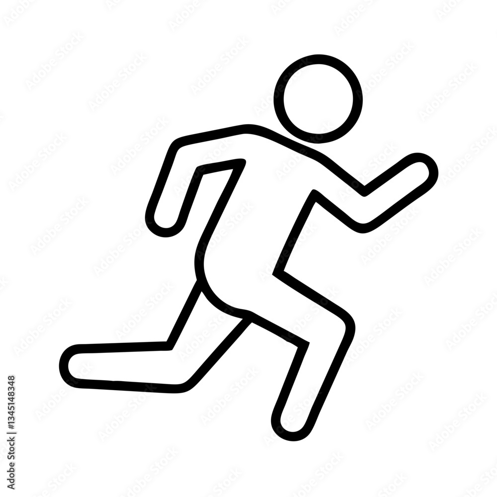 Running person in motion against a simple background Running person in motion against a simple background