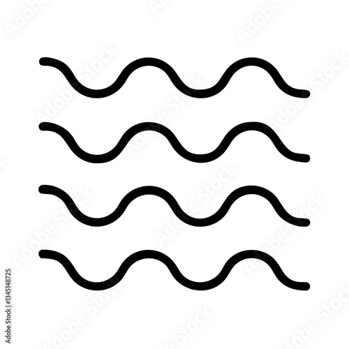 Wavy lines pattern in black on white background  