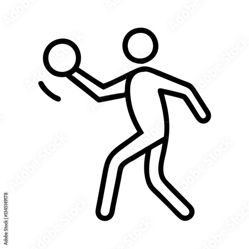 Icon of a discus thrower in action  
