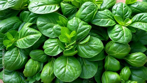 Vibrant fresh green leaves perfect for culinary and medicinal use